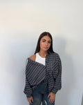 Camicia Oversize a Quadri Taglia Unica