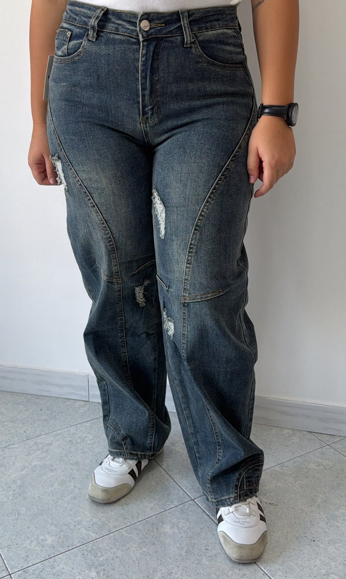 Jeans Balloon Distressed taglia S
